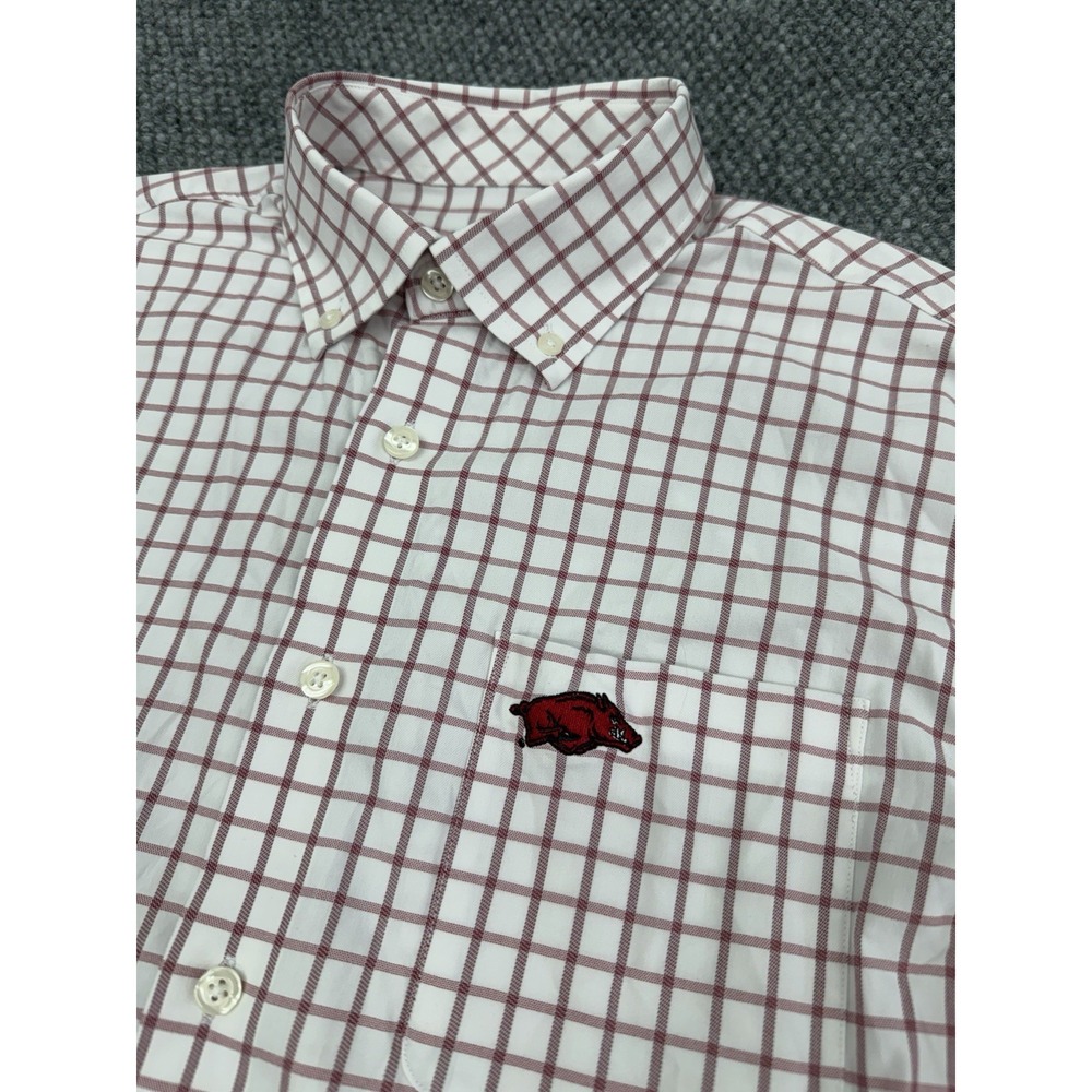 Arkansas Razorbacks johnnie O Mens Medium Prep-Formance Long Sleeve Button Shirt